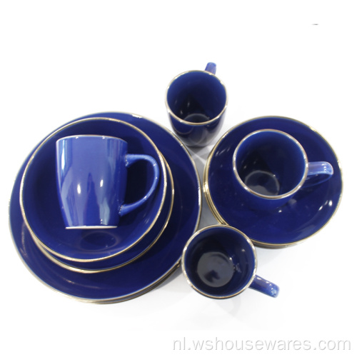 Color Glaze Stoneware Diner Set